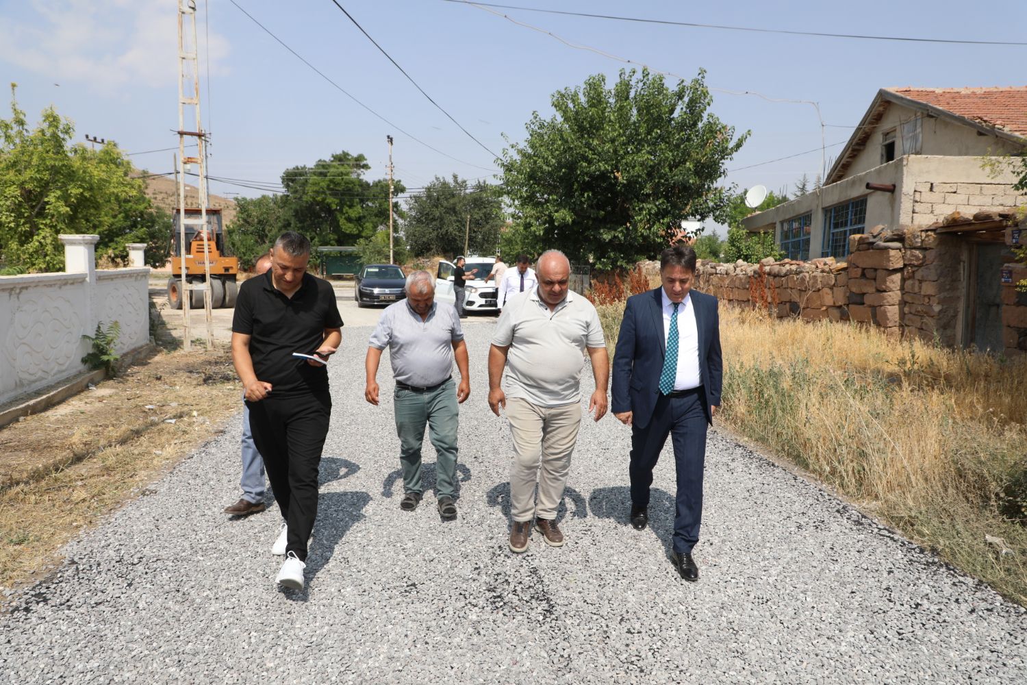 Our Mayor Adem Şengül inspected the ongoing road construction works in our rural neighborhoods.